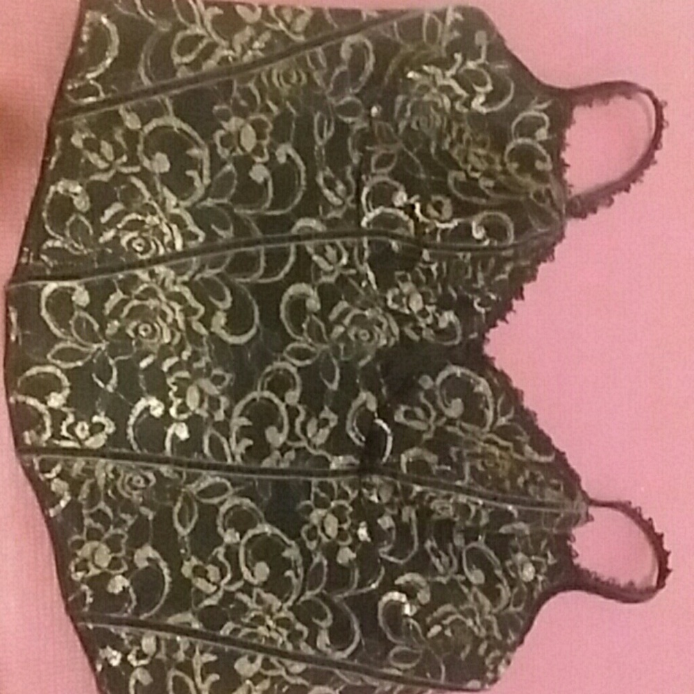 Black and gold corset